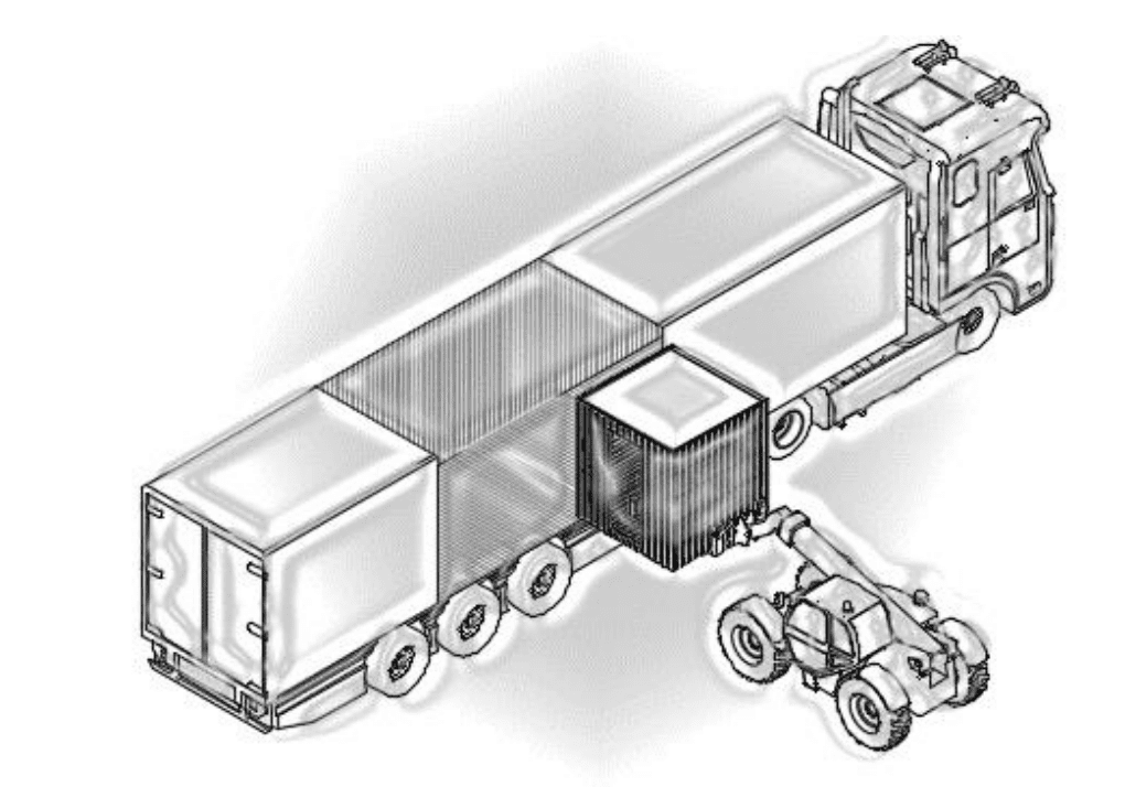 Lifting an Auroom Garda by forklift from the side